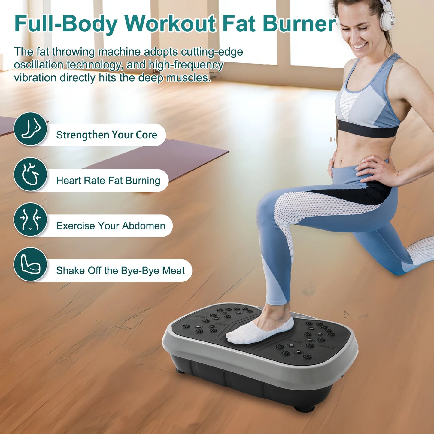 Vibration Plate Exercise Machine Fat Burning Home Fitness Fat Slinger