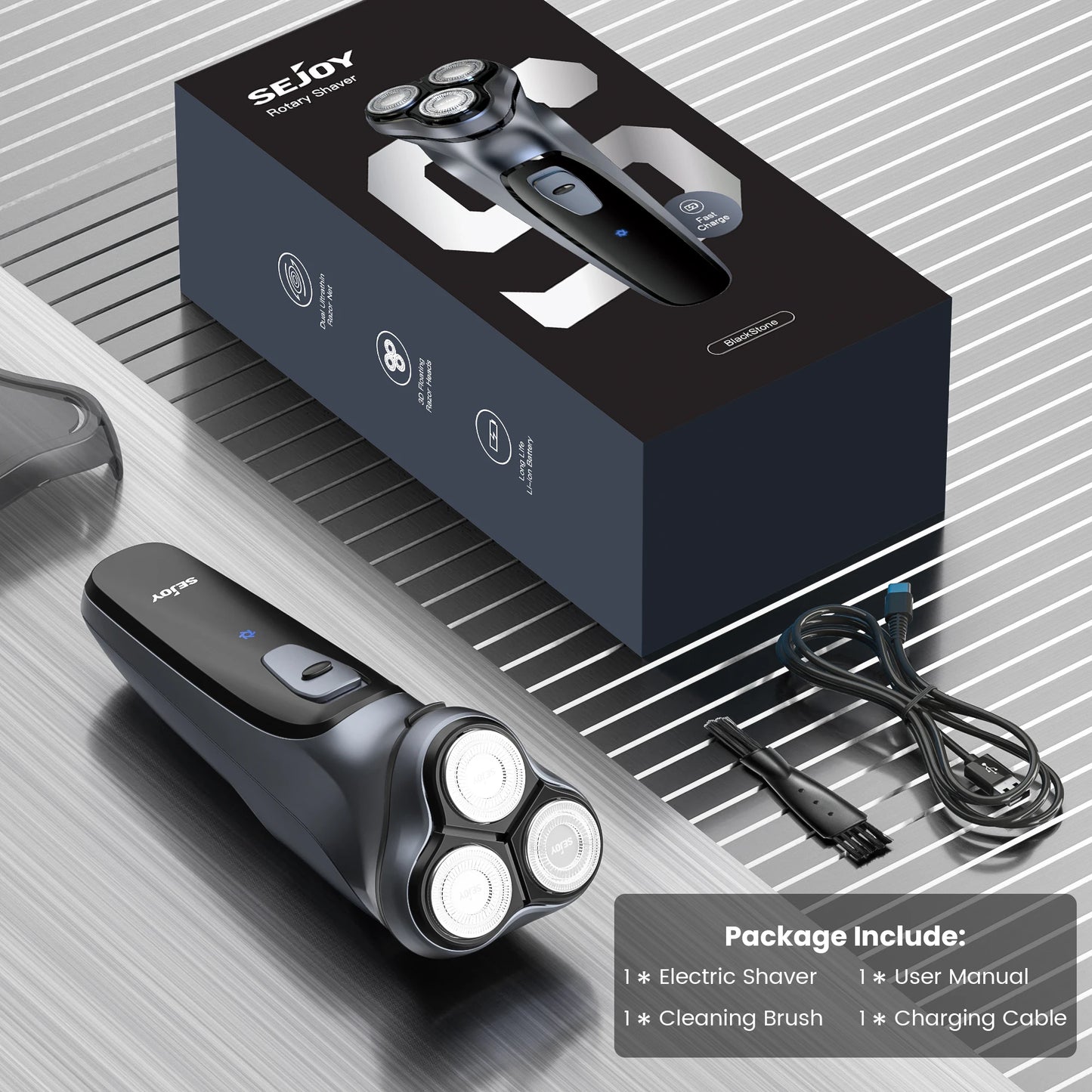 SEJOY BLASTO1 Electric Shaver For Men With Triple Floating Head