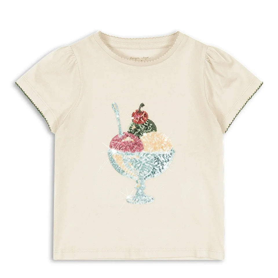 Girls' Dresses 2026 Summer New Arrivals: Pink Floral Print Fashionable Princess Dress, Cute Cartoon Cotton T-Shirts, and Shorts