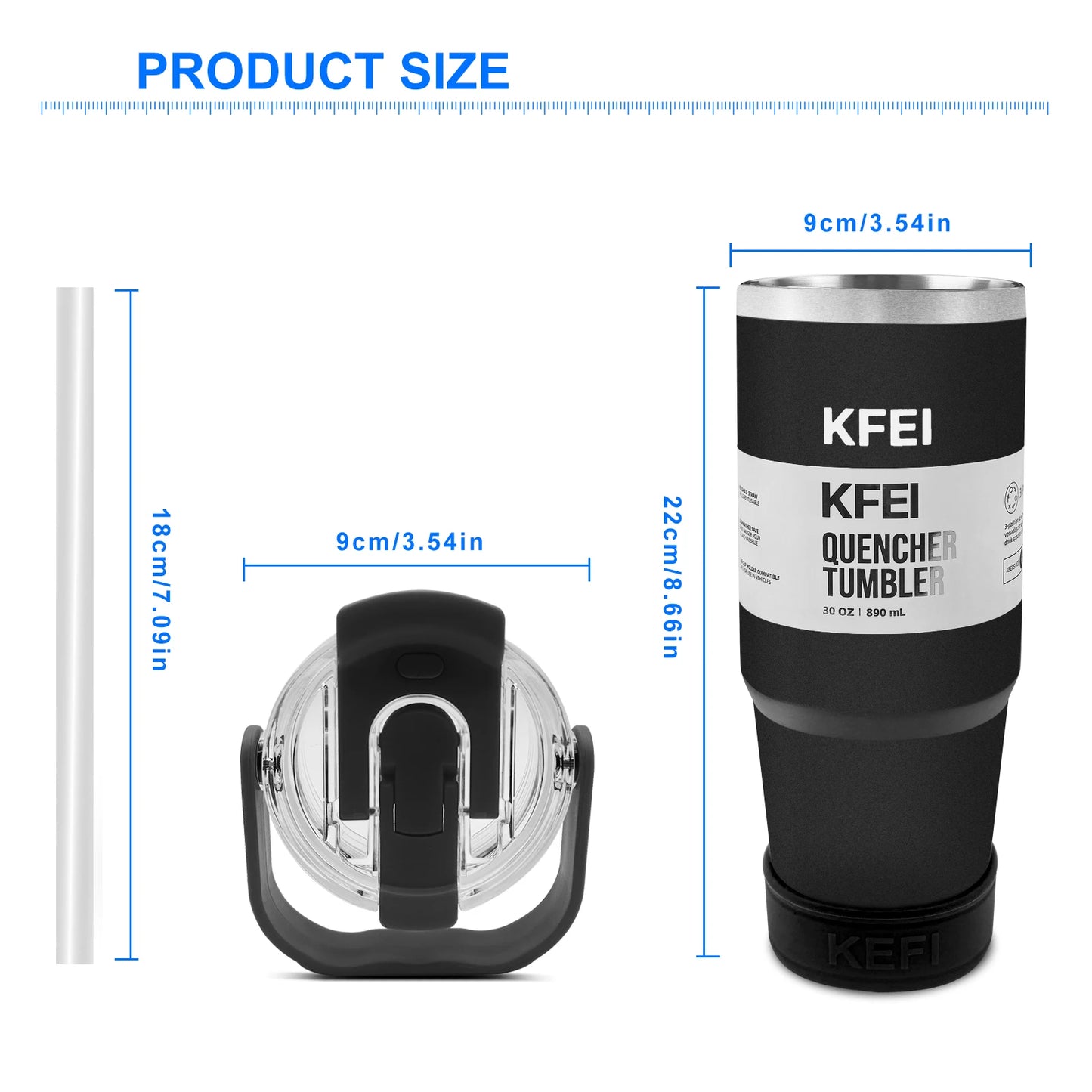 Double Wall Stainless Tumbler With Lid And Straw Vacuum Insulated