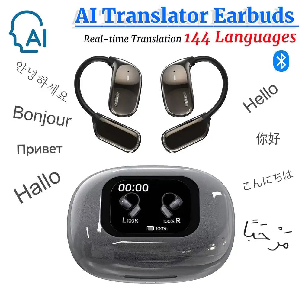 Alloet 144 Languages Translator Earbuds AI Real Time Translation Bluetooth