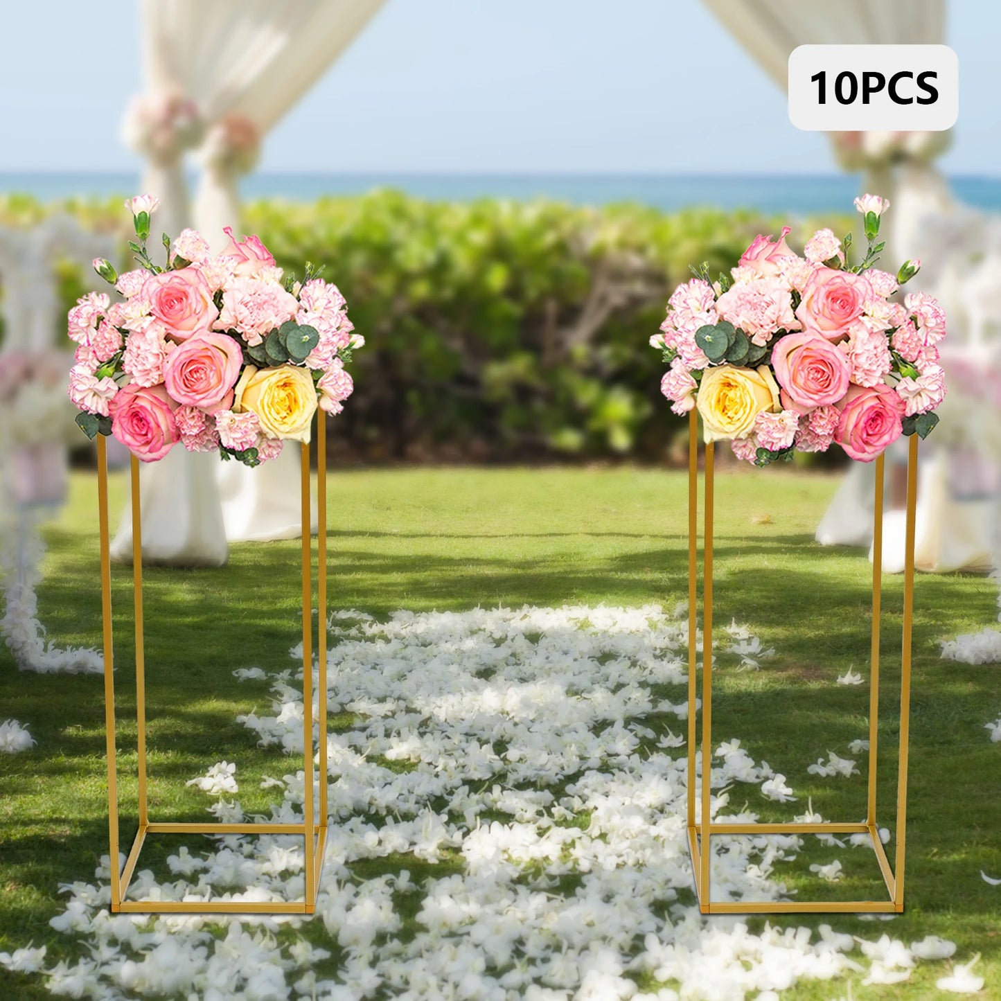 Metal Flower Rack Set For Weddings And Home Decoration