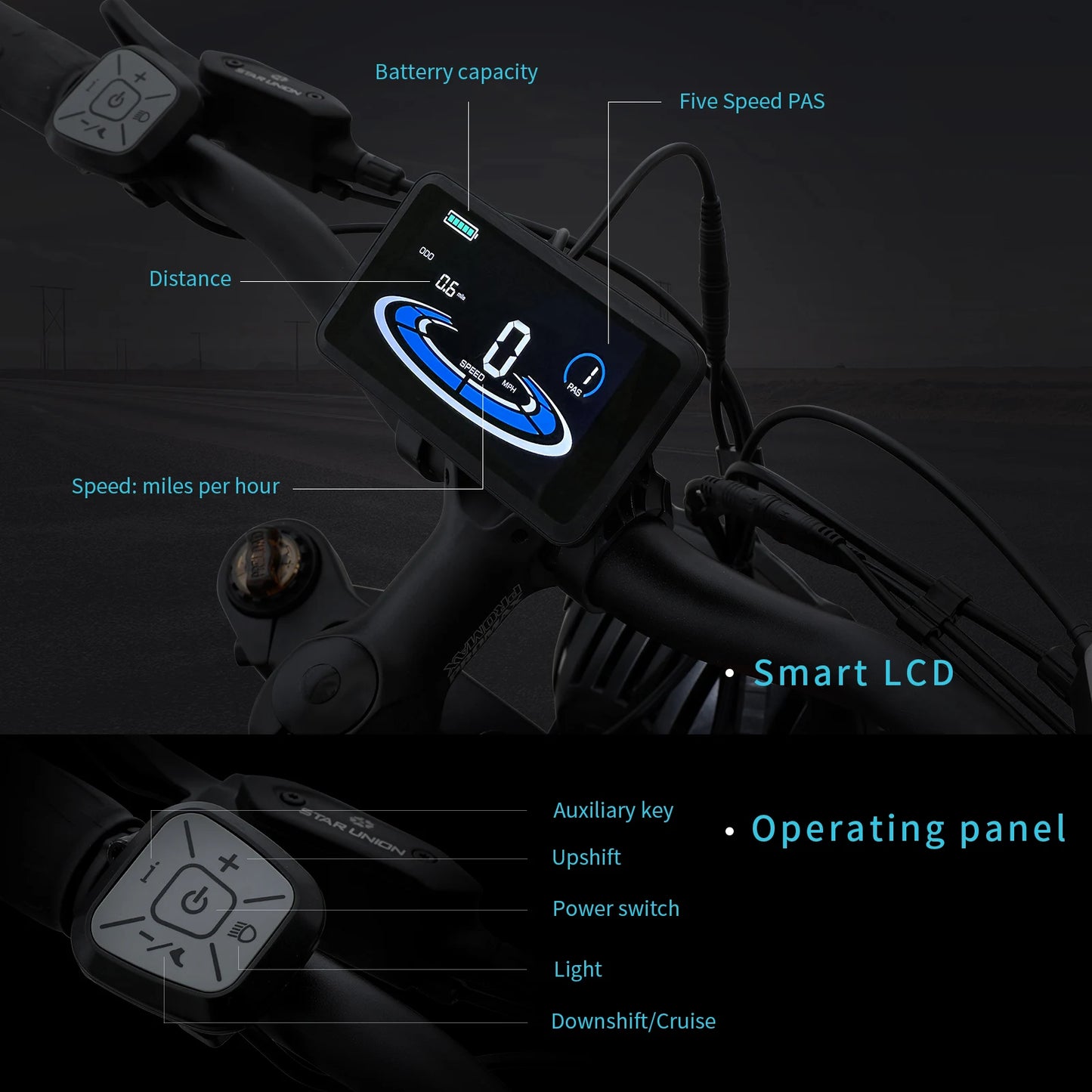 Xtion 1200W Electric Mountain Bike 48V 15.6Ah Fat Tire