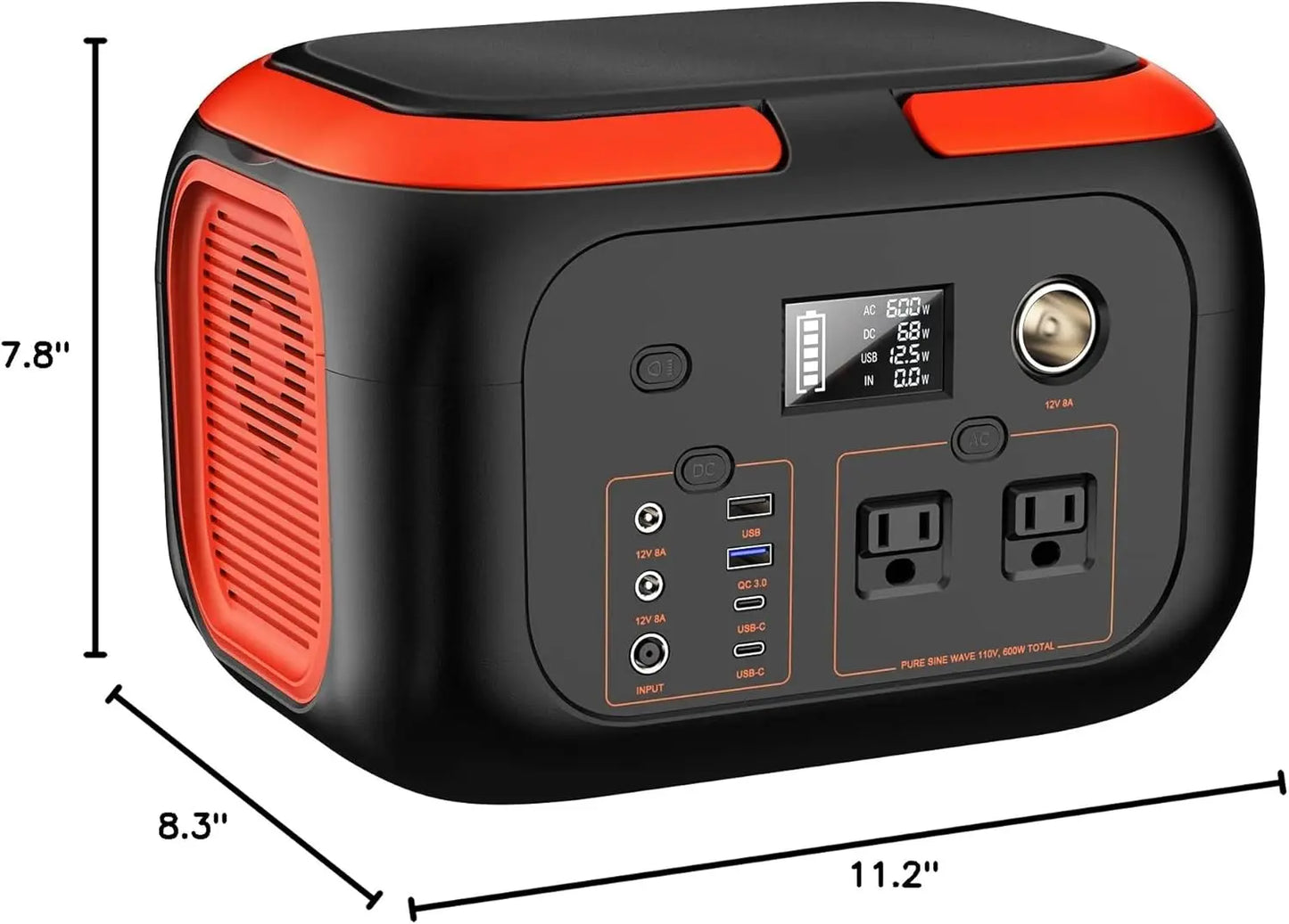 SinKeu Portable Power Station 600W Solar Generator For Camping