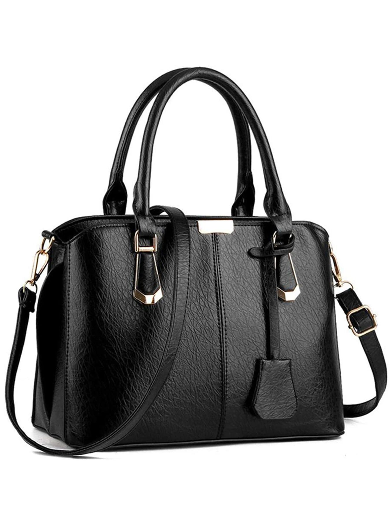 Women's PU Leather Handbag Satchel Shoulder Bag With Adjustable Handle