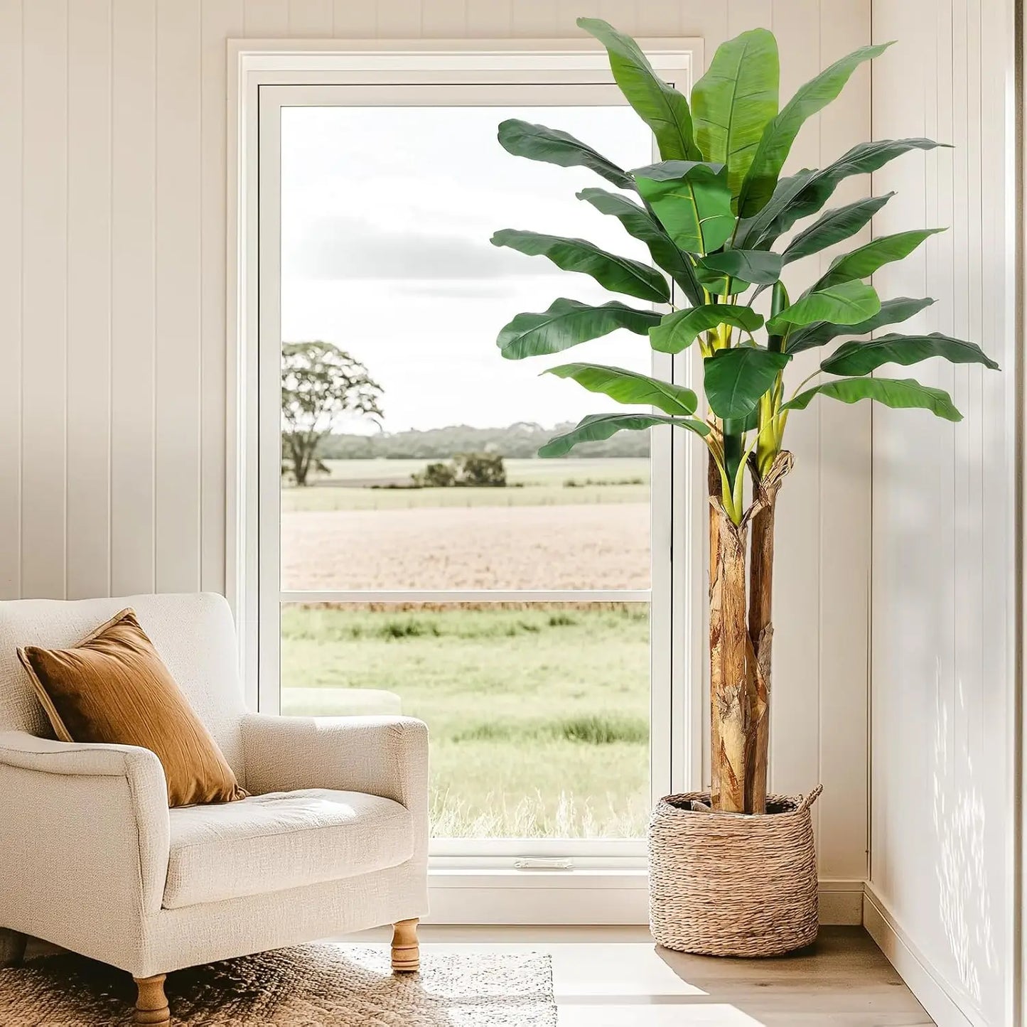 HiMISS Artificial Banana Tree With Planter Home Decor