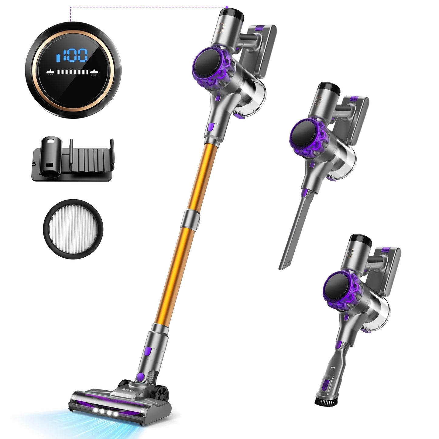 INSE YISORA Cordless Vacuum Cleaner 40Kpa 55 Minutes Run Time