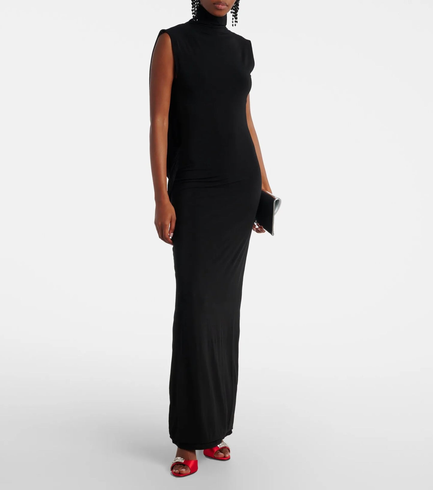Elegant Sleeveless Long Dress Women Summer 2026 Fashion Solid Color Backless Party Maxi Dresses Casual