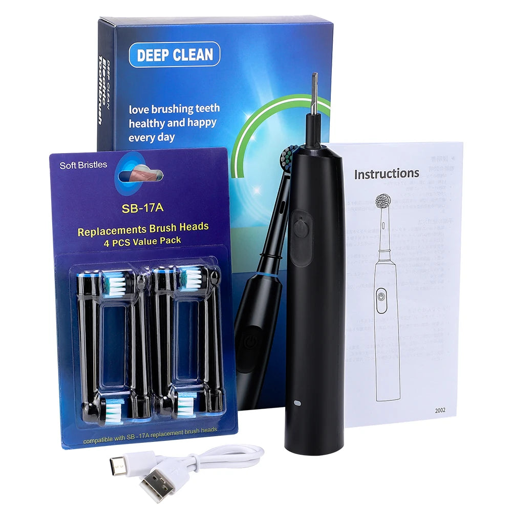 Ms.Dear Electric Toothbrush Cordless USB Rechargeable Waterproof