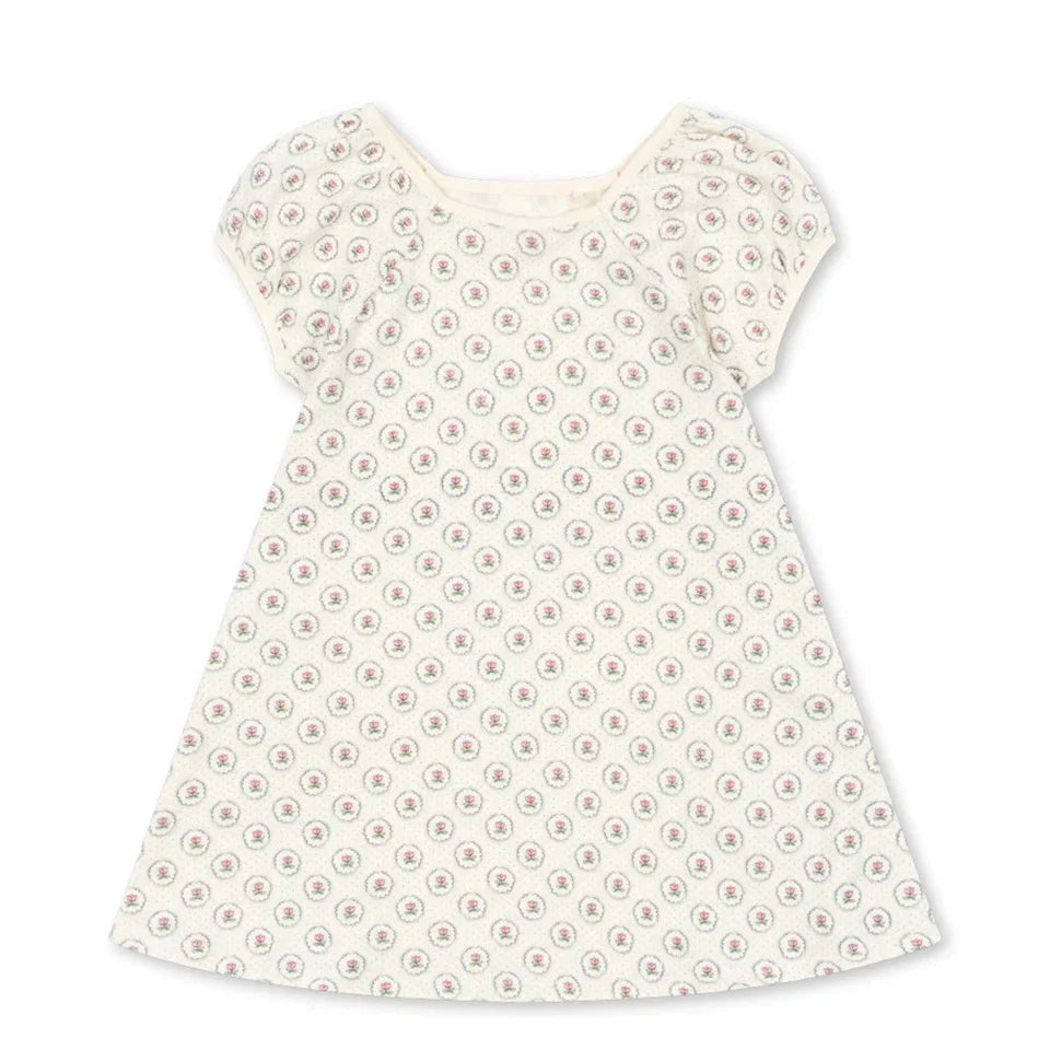 Girls' Dresses 2026 Summer New Arrivals: Pink Floral Print Fashionable Princess Dress, Cute Cartoon Cotton T-Shirts, and Shorts