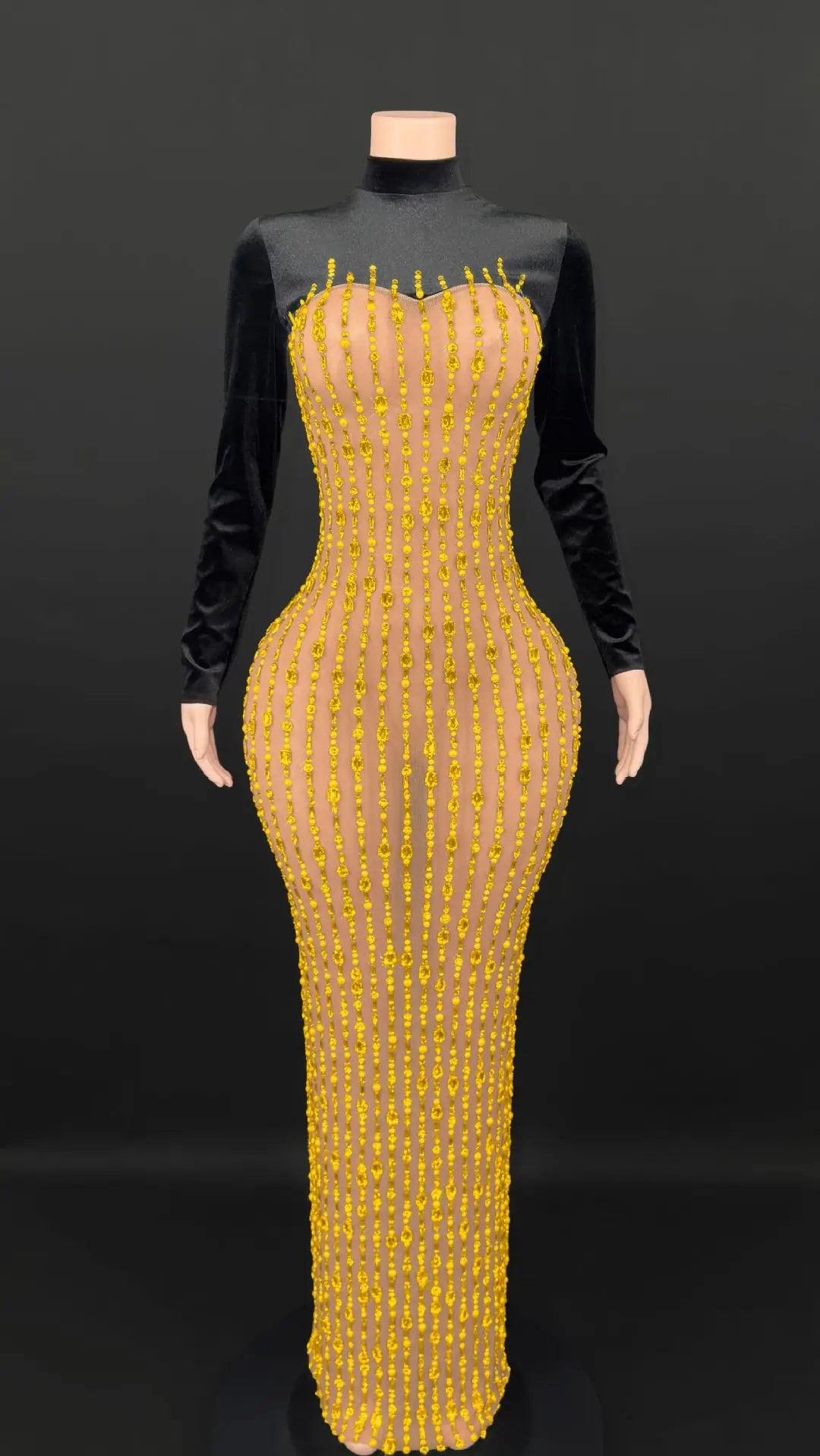 2026 Summer High-Neck Fitted Slim Long Dress Women