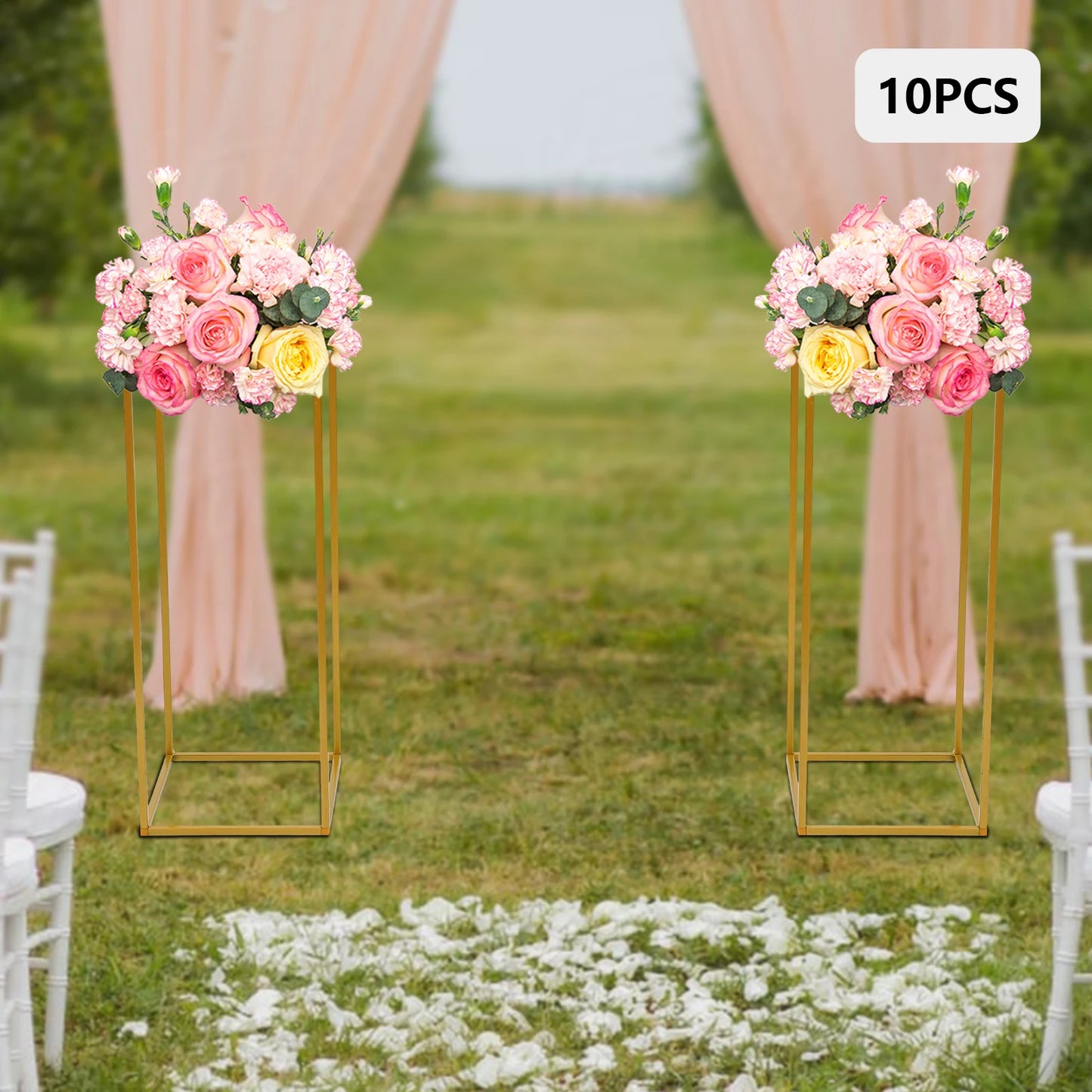 Metal Flower Rack Set For Weddings And Home Decoration