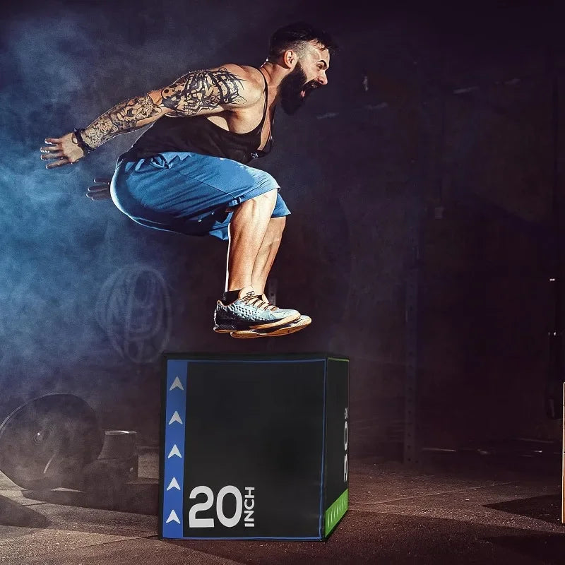 BalanceFrom 3-in-1 Foam Plyometric Jump Box for Home Gym with Multiple Height Options – Versatile Plyo with Non-Slip Surface