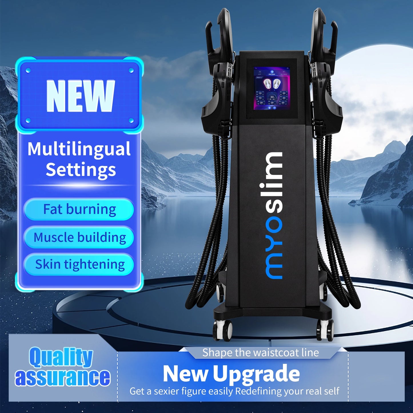 HI-EMT Muscle Stimulation EMS Neo Machine  Professional MYOslim Electromagnetic 4 Handles Body Sculpting  Beauty Equipment