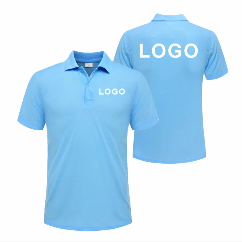 Custom Logo Breathable Polo Shirt With Embroidery For Work Uniform