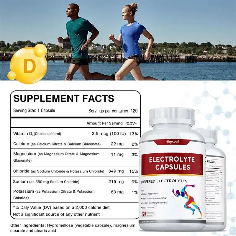 Pslalae Electrolyte Capsules Vitamin D for Hydration and Fatigue Relief