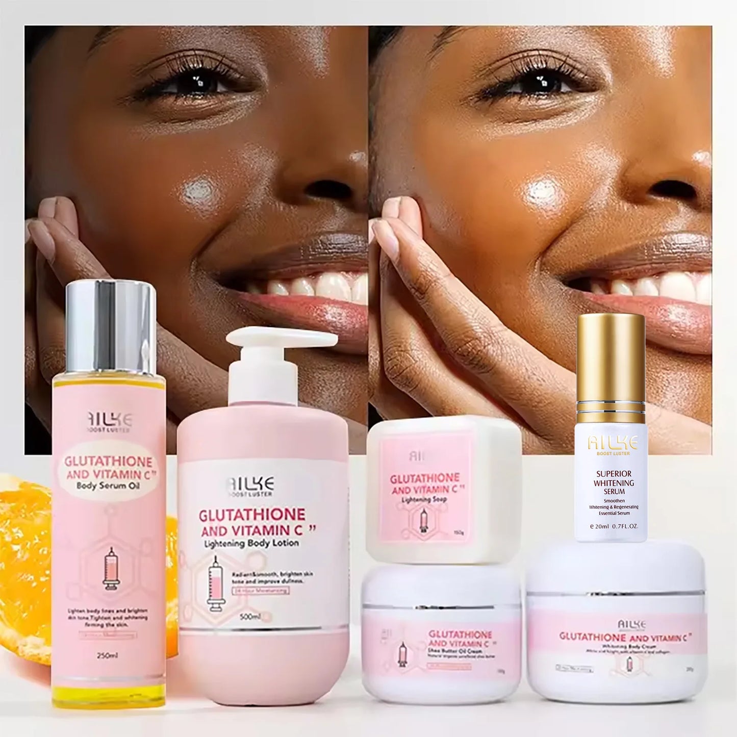 AILKE Whitening Facial Skin Care Lotion With Vitamin C Glutathione