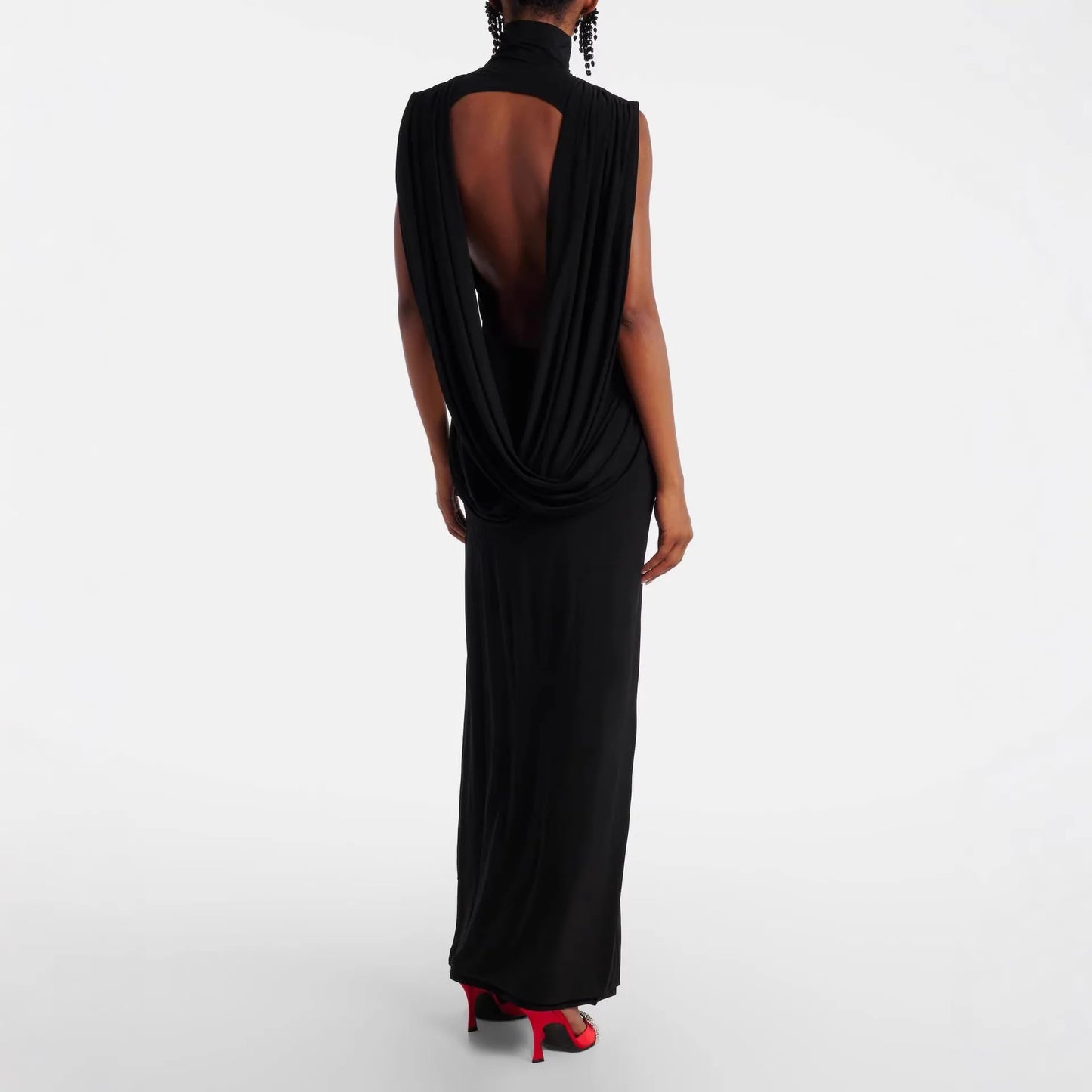 Elegant Sleeveless Long Dress Women Summer 2026 Fashion Solid Color Backless Party Maxi Dresses Casual