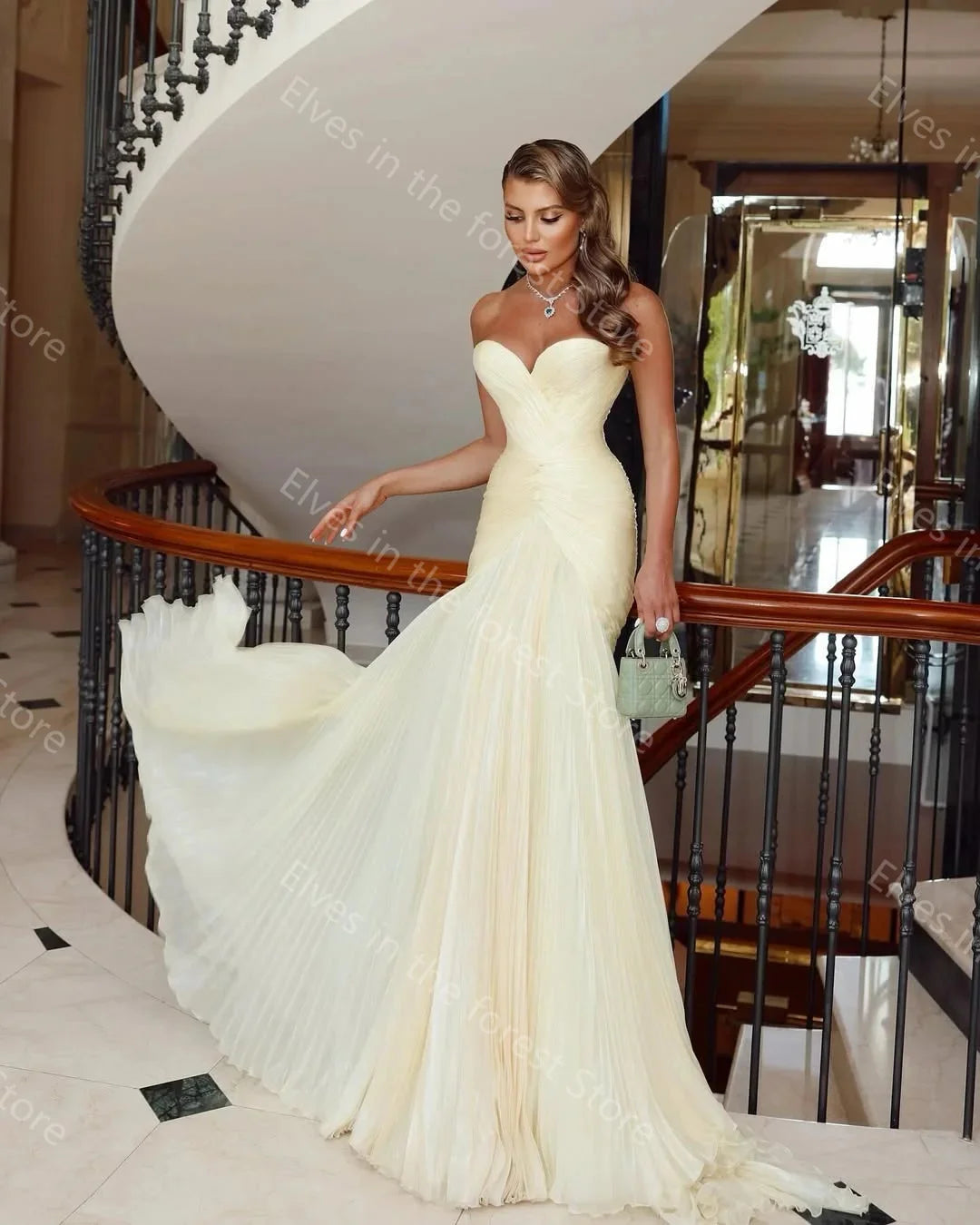 Charming Yellow Sweetheart Sleeveless Chiffon Floor Length Prom Gown