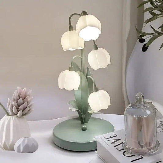 Flower Bedside Lamp Lily Of The Valley Reading Lights Three Color Modes