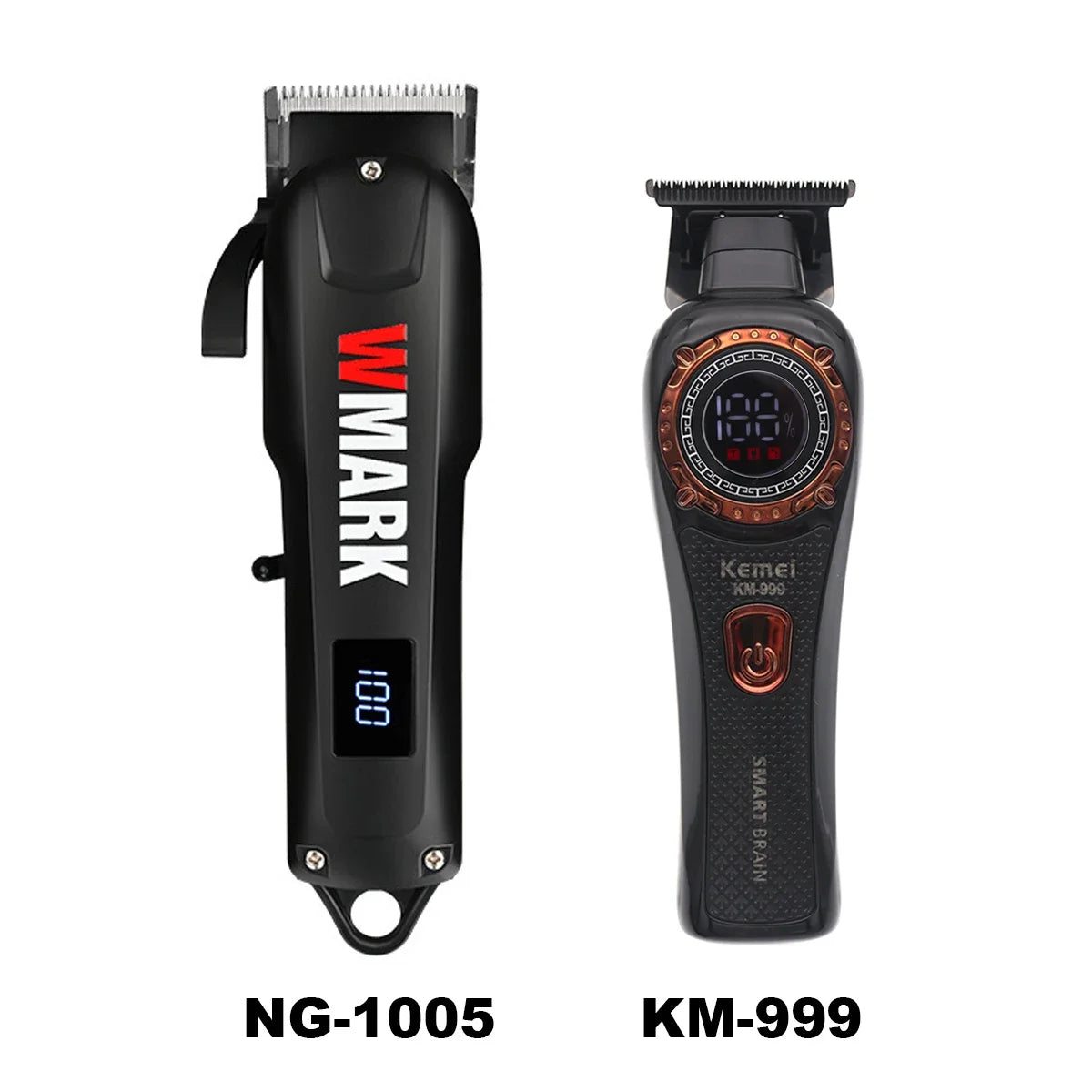WMARK 1005 Professional Hair Clipper LED Display Low Noise Cordless USB Hair Cutting Machine Barber Shop Tools for Men's Haircut