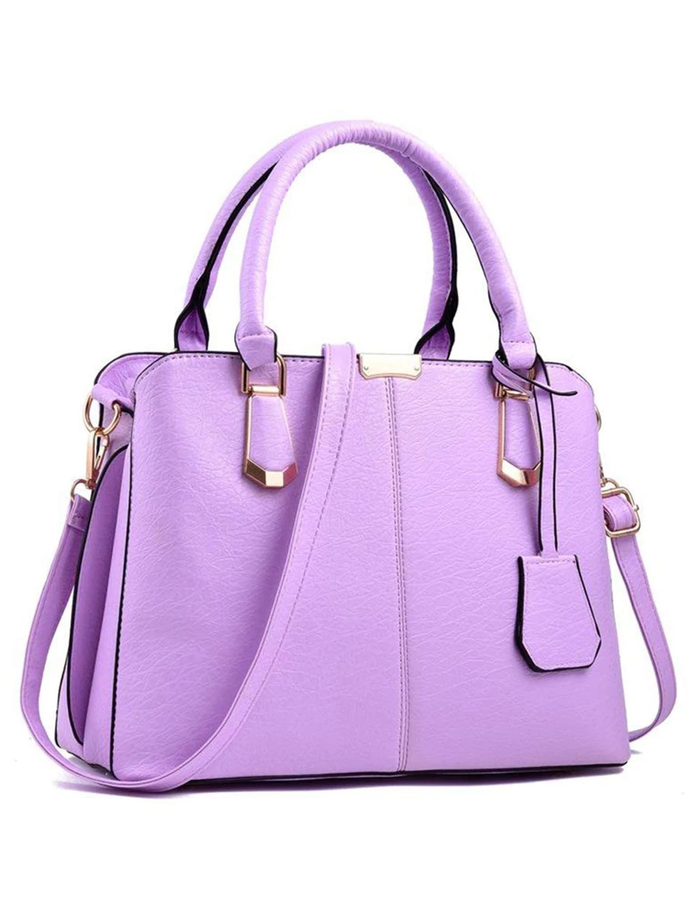 Women's PU Leather Handbag Satchel Shoulder Bag With Adjustable Handle