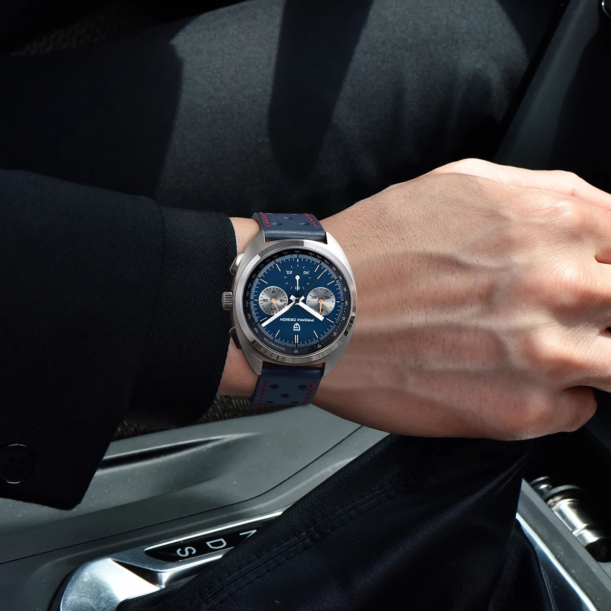 Pagani Design Retro Luxury Chronograph VK63 Quartz Watch Leather Strap