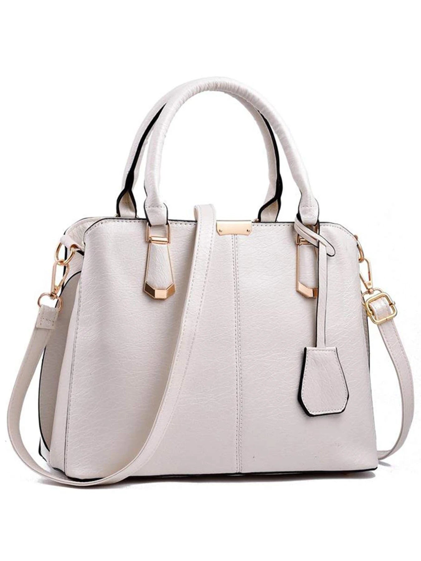 Women's PU Leather Handbag Satchel Shoulder Bag With Adjustable Handle