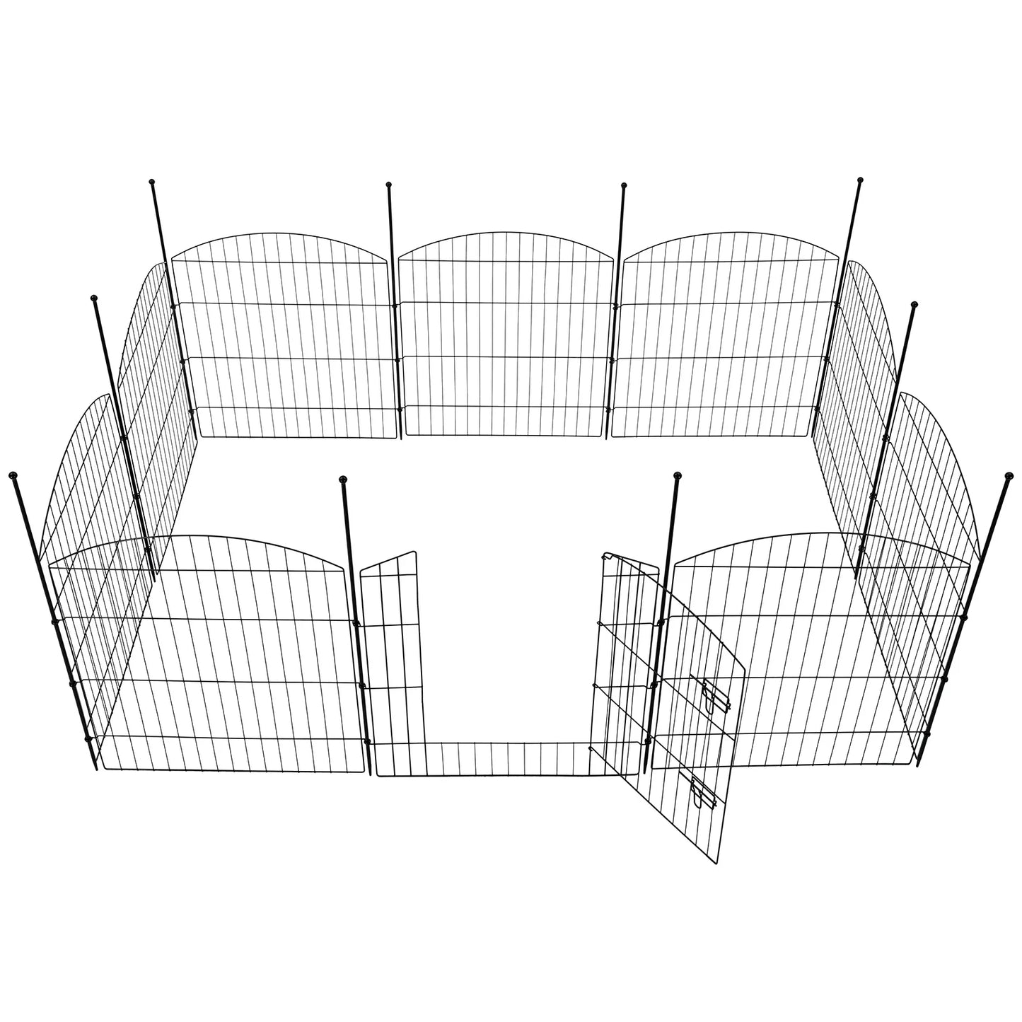 Decorative Metal Garden Fence With Gate For Outdoor Dog Fencing