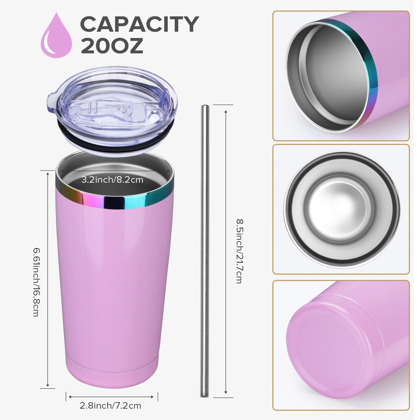 FastsubDrinkware 12 Pack Stainless Steel Tumblers Insulated With Lid