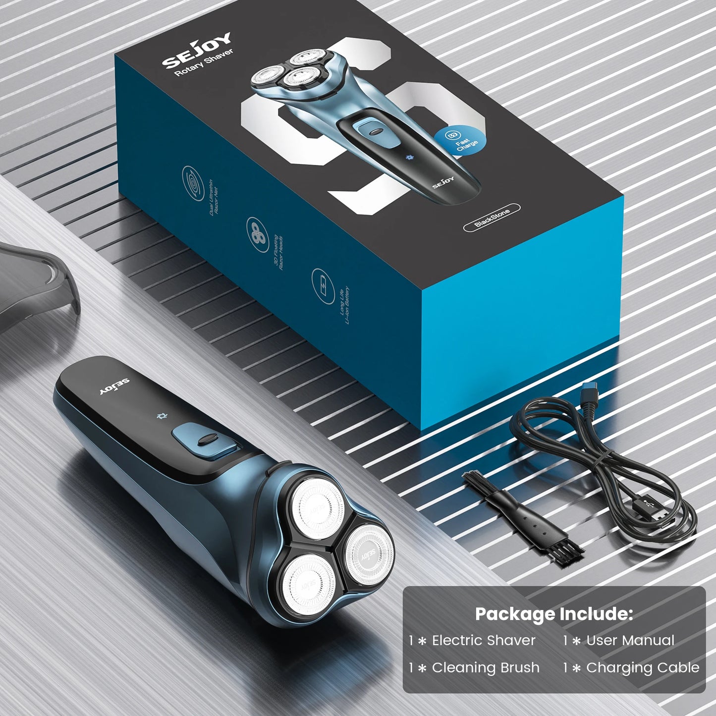 SEJOY BLASTO1 Electric Shaver For Men With Triple Floating Head