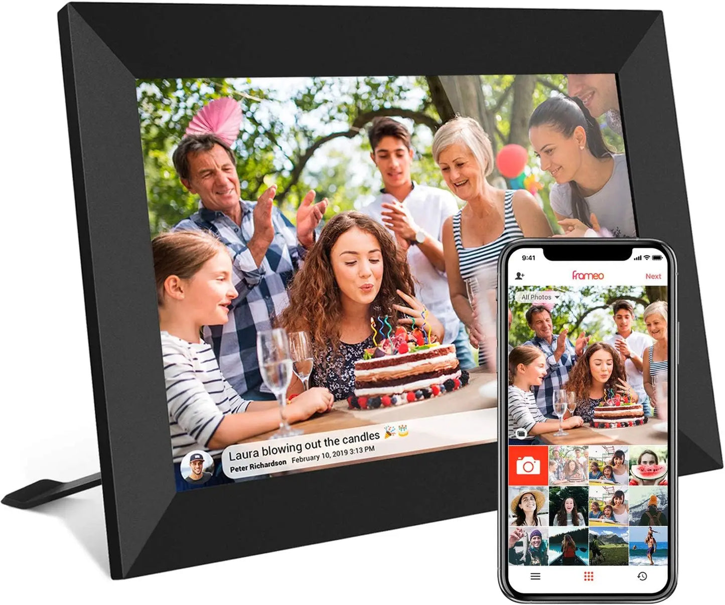 YENOCK 32GB Frameo Smart WiFi Digital Photo Frame Display