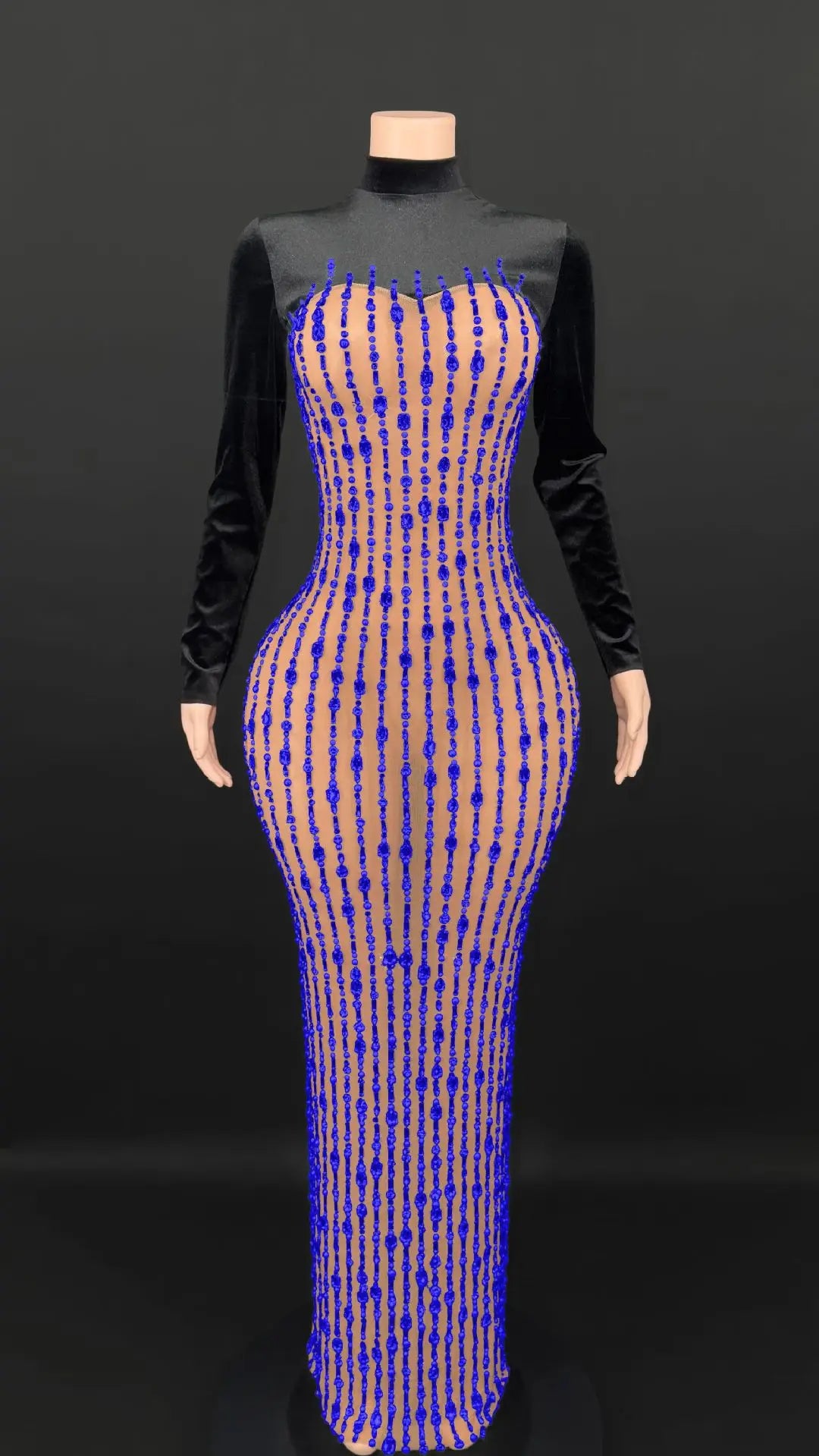2026 Summer High-Neck Fitted Slim Long Dress Women