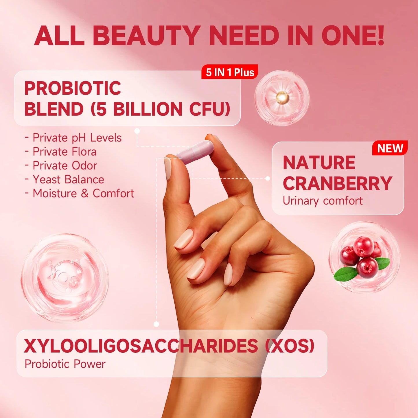 Quit Mood Probiotics for Women PH Balance Lactobacillus Probiotic Blend