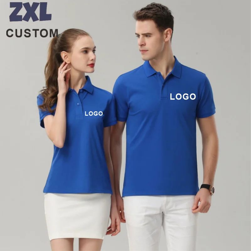Custom Logo Breathable Polo Shirt With Embroidery For Work Uniform