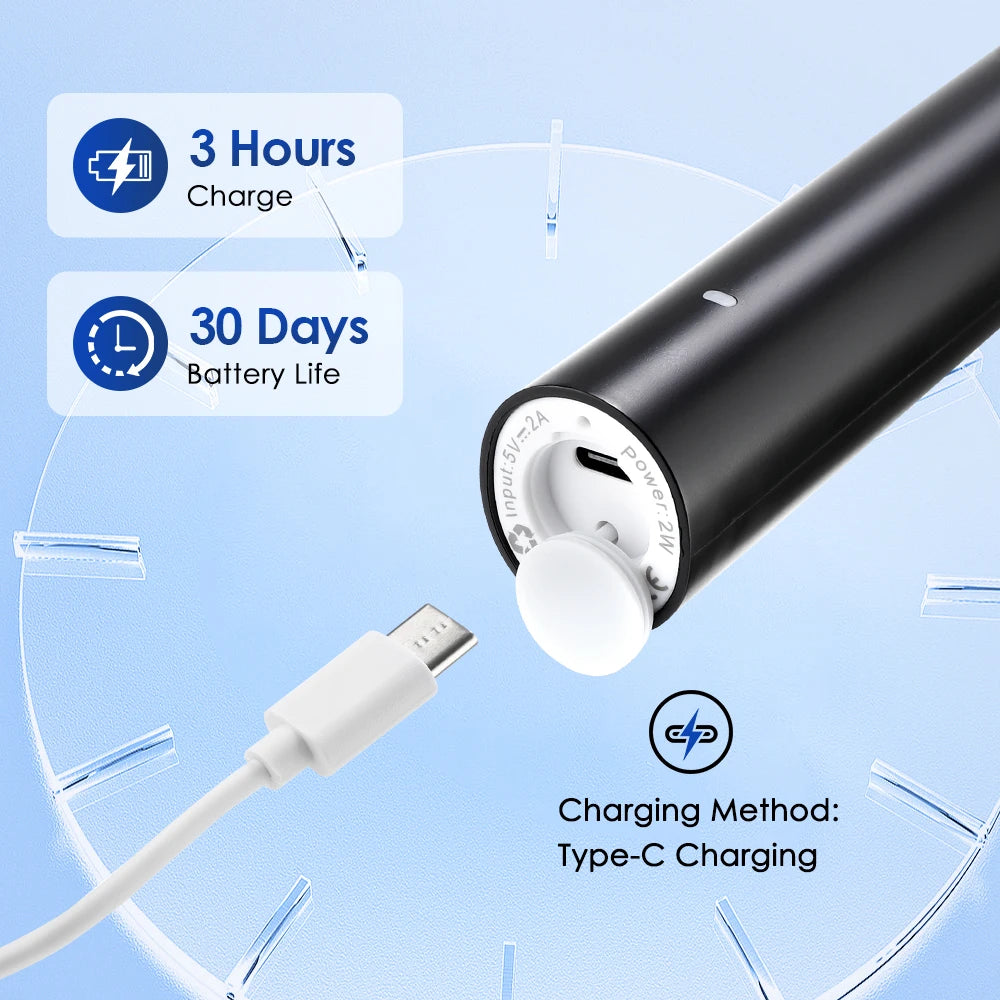 Ms.Dear Electric Toothbrush Cordless USB Rechargeable Waterproof