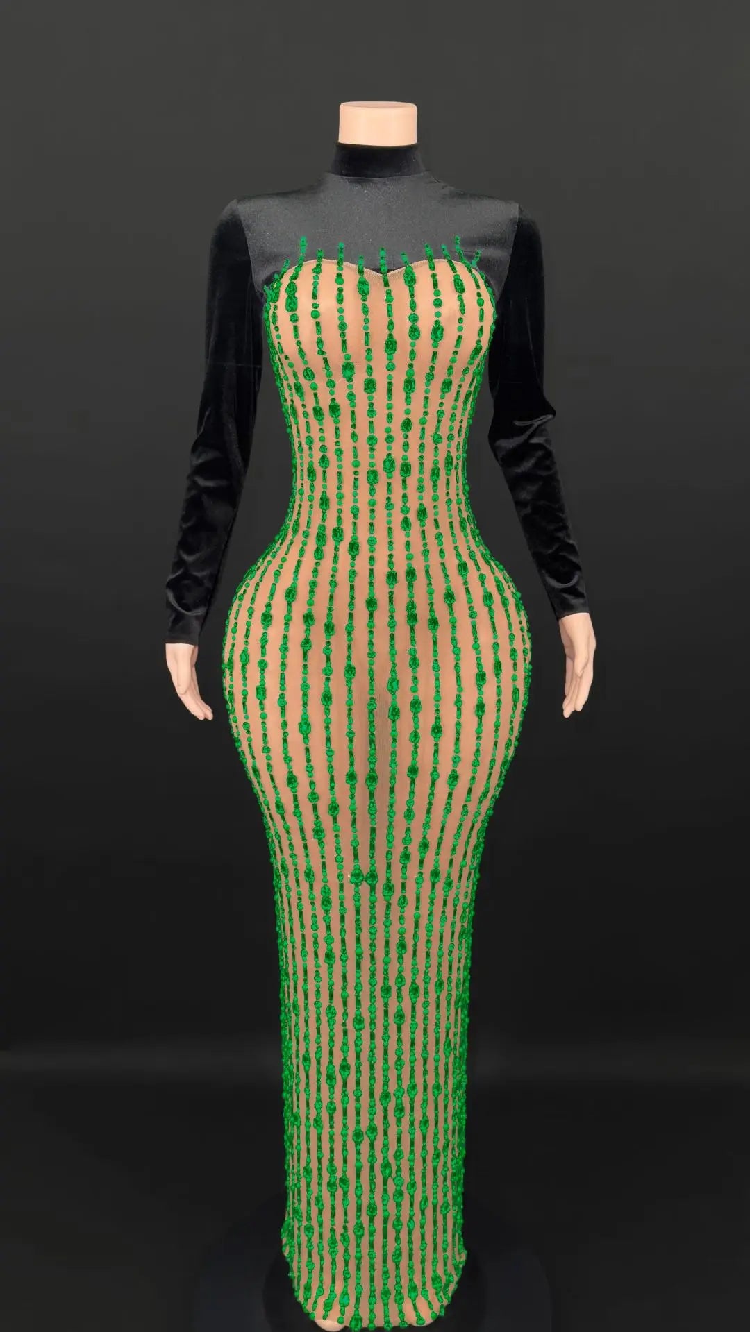 2026 Summer High-Neck Fitted Slim Long Dress Women