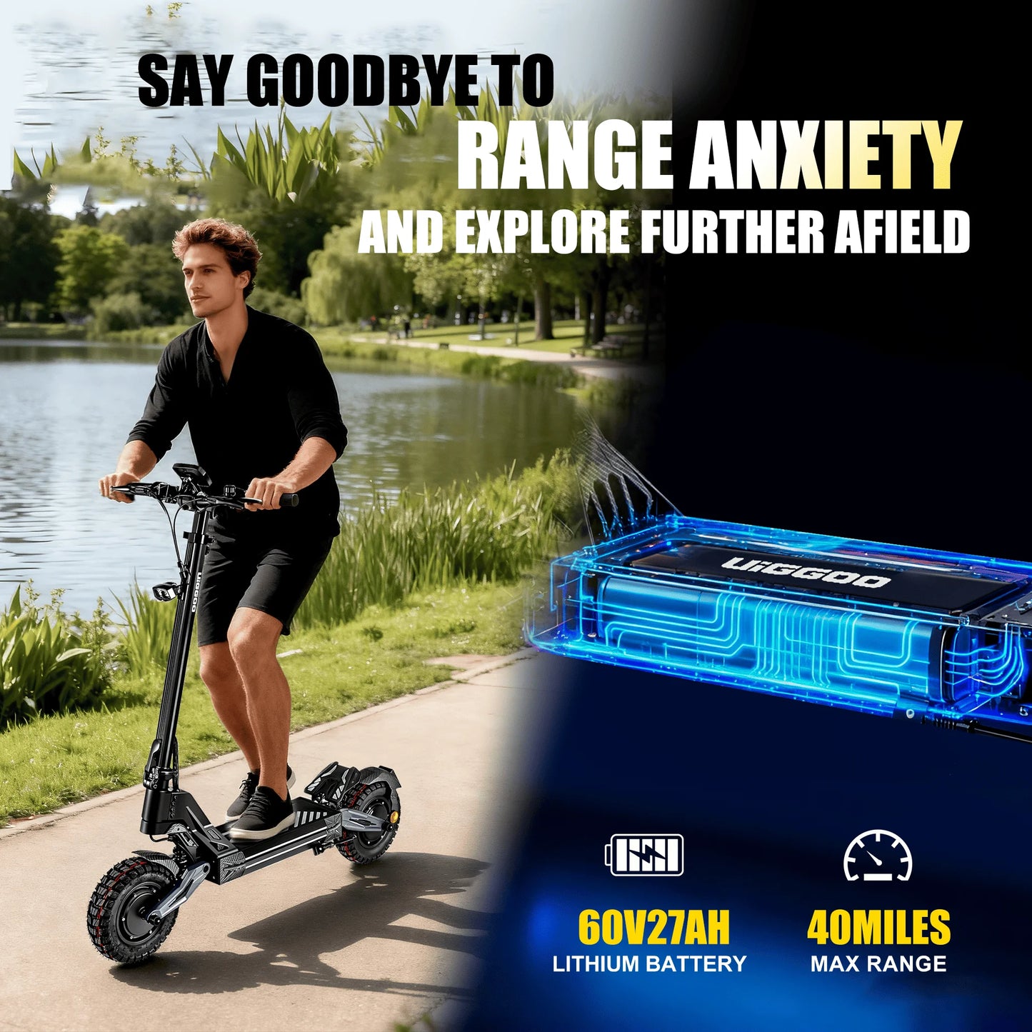 EOEOTWO Dual 4000W Electric Scooter for Adults 45 MPH