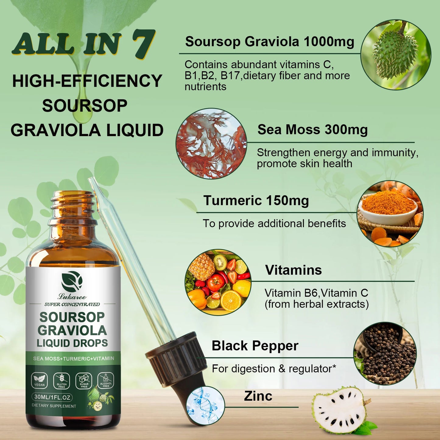 Beworths Soursop Graviola Extract Drops For Immunity And Digestion