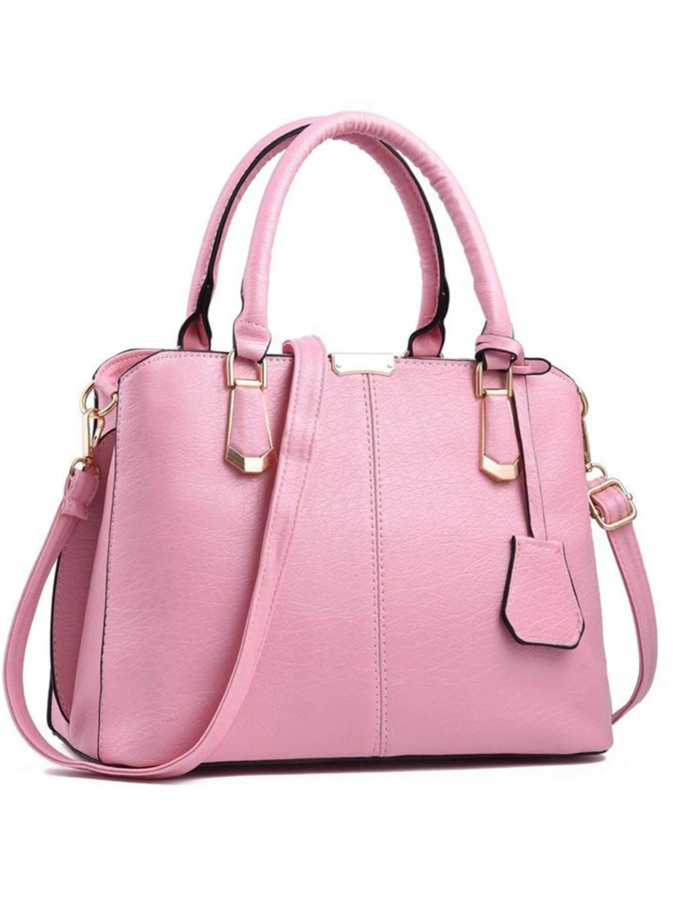 Women's PU Leather Handbag Satchel Shoulder Bag With Adjustable Handle