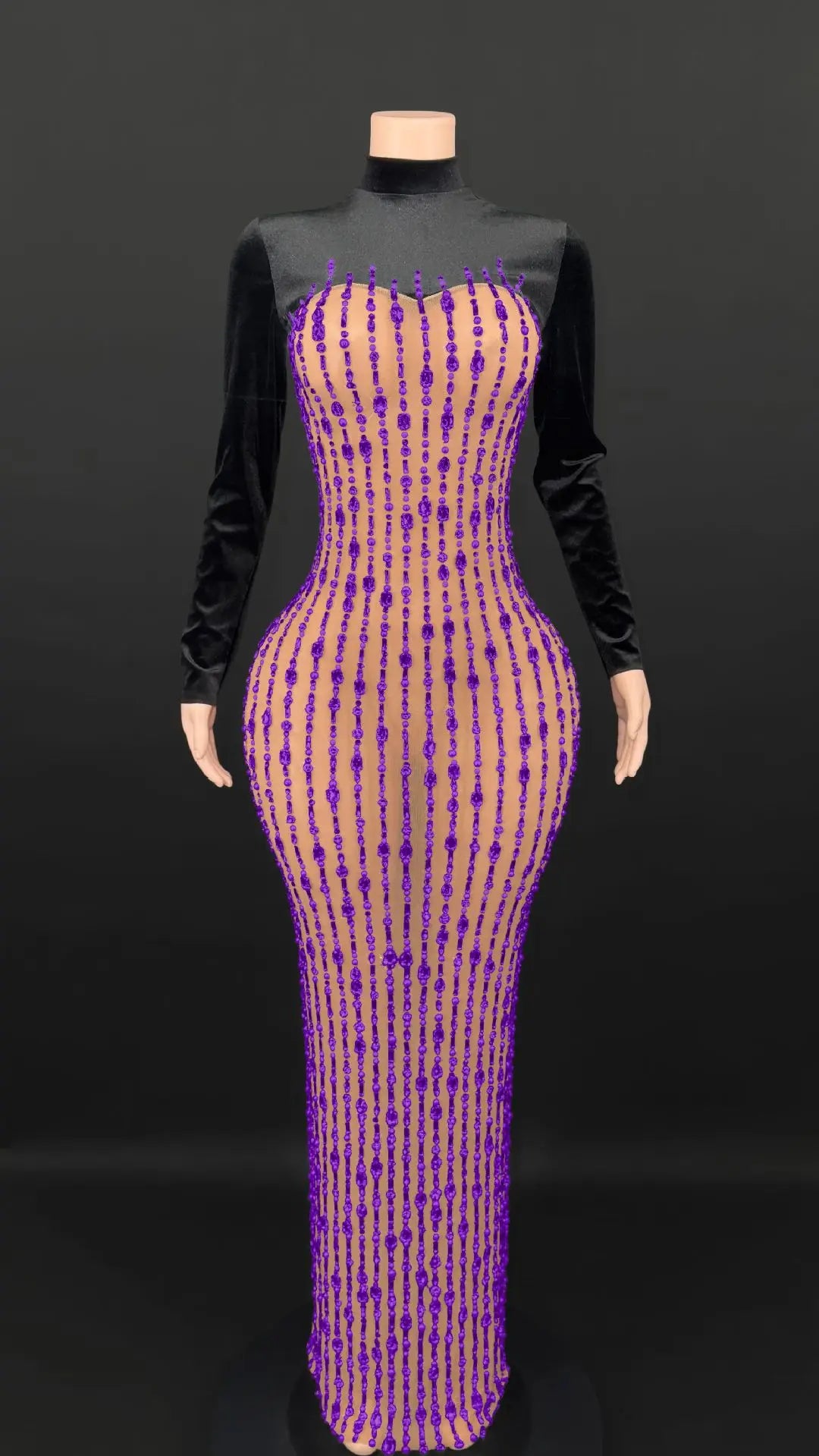 2026 Summer High-Neck Fitted Slim Long Dress Women