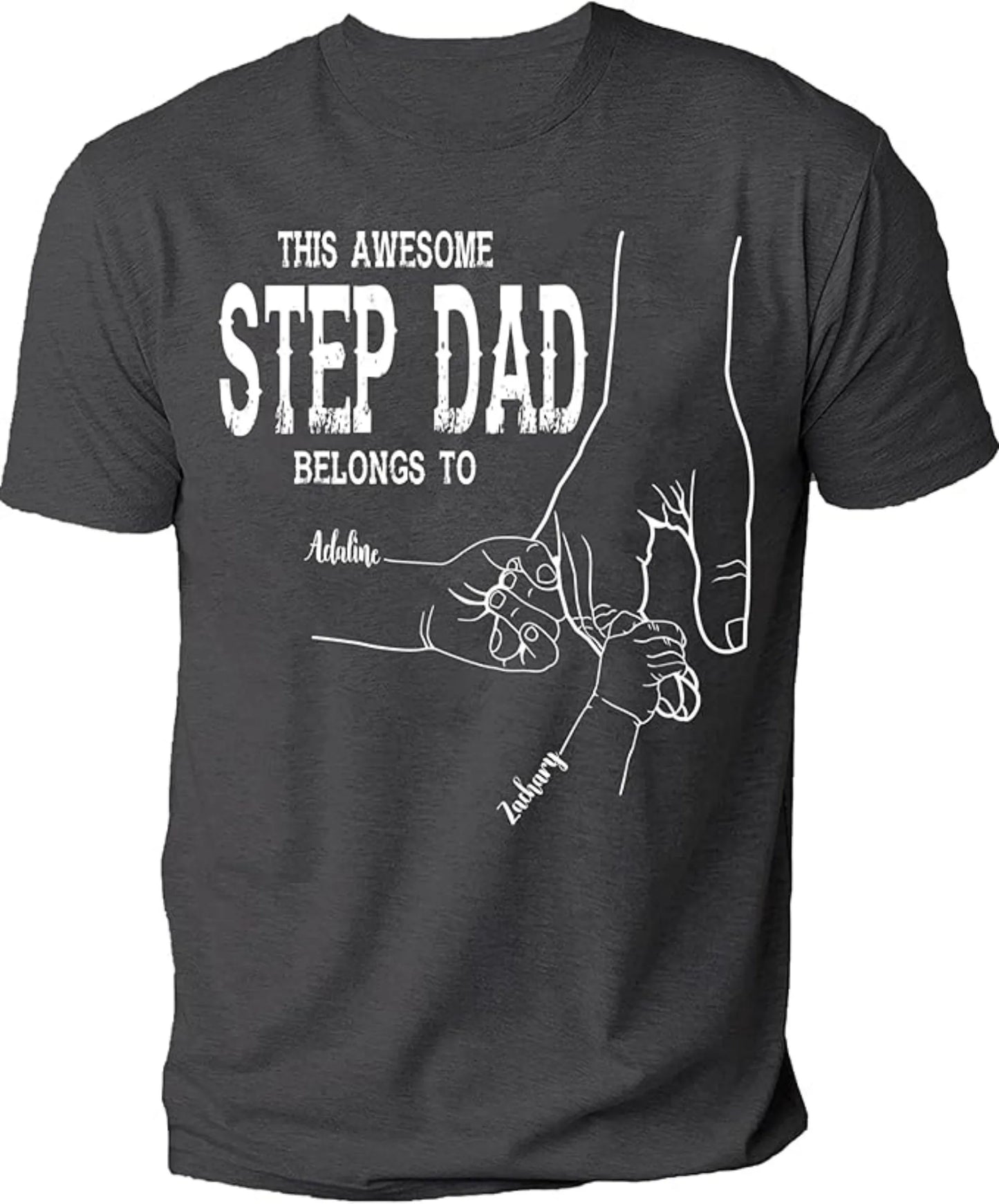 Best Grandpa Dad Ever Shirt Custom Fist Bump Kid Name