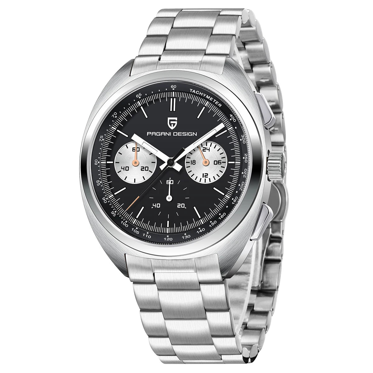 Pagani Design Retro Luxury Chronograph VK63 Quartz Watch Leather Strap