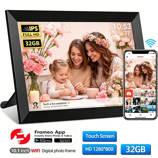 10.1 & 15.6 Inch Smart WiFi Digital Photo Frame HD Touch Screen 32GB