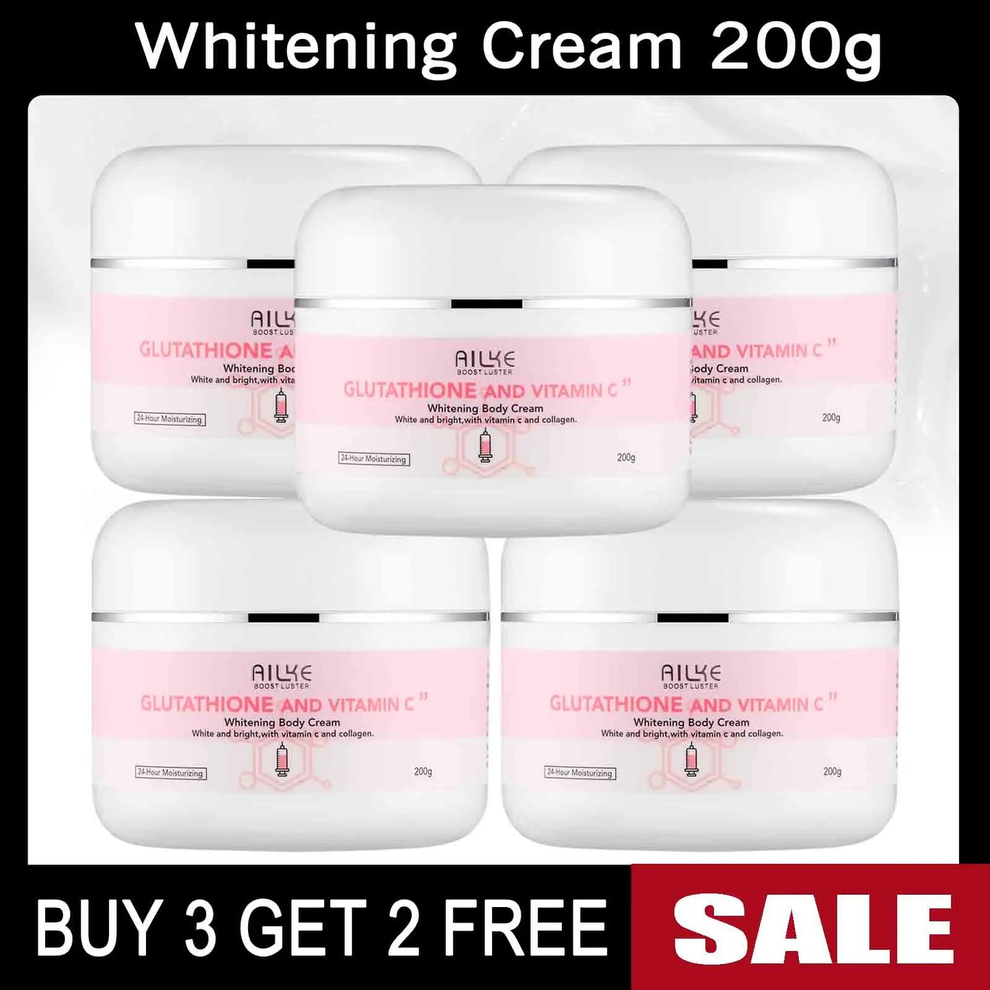AILKE Whitening Facial Skin Care Lotion With Vitamin C Glutathione
