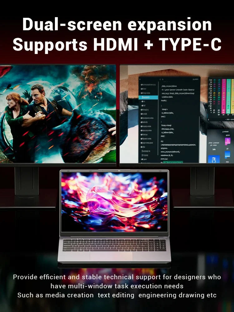 FIREBAT AS1 15.6" Laptop AMD Ryzen5 7430U DDR4 16GB RAM PCIe 512GB SSD 15.6inch FHD 60Hz Screen WiFi6 BT5.2 Windows 11 Computer