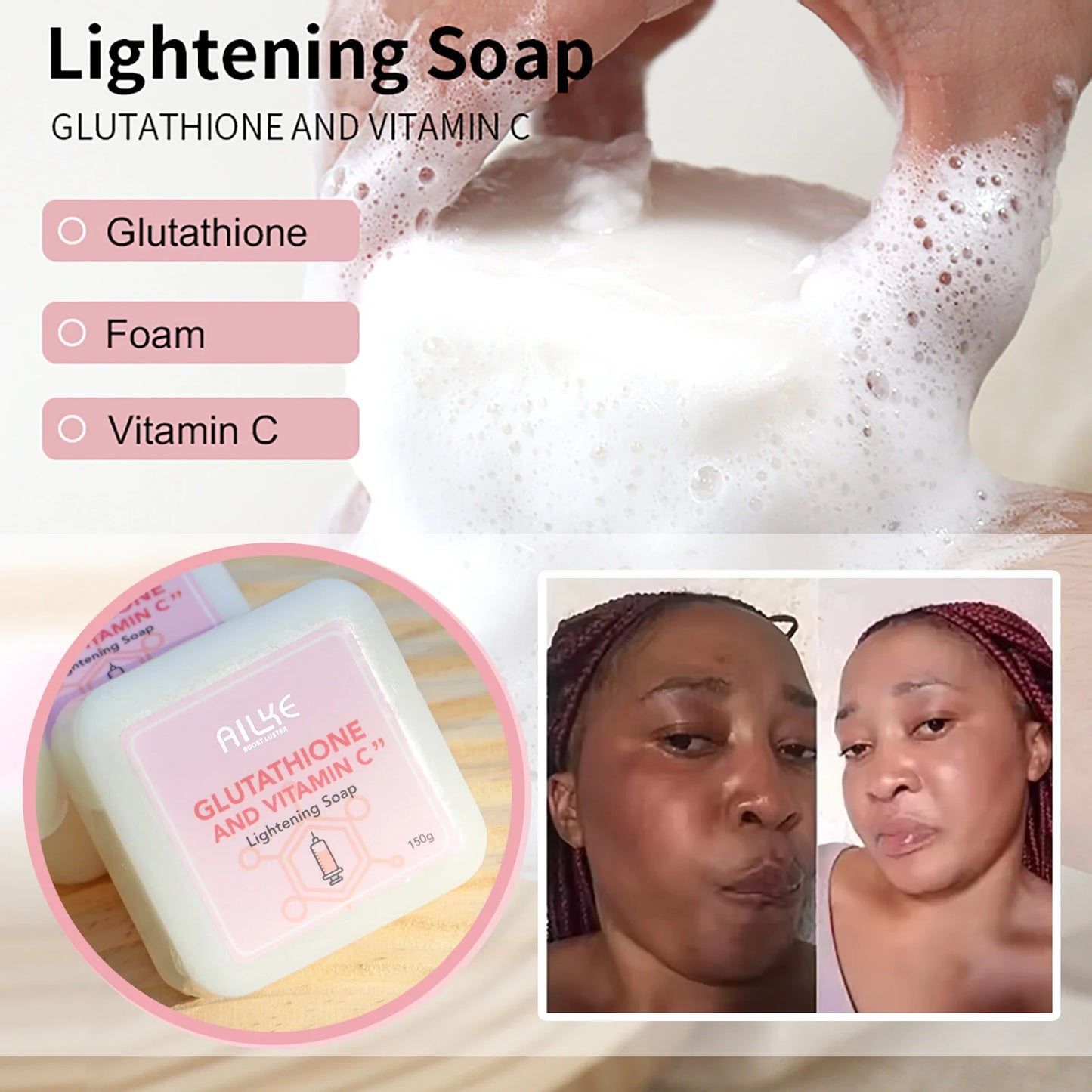 AILKE Whitening Facial Skin Care Lotion With Vitamin C Glutathione