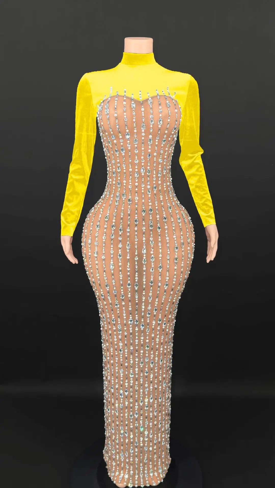 2026 Summer High-Neck Fitted Slim Long Dress Women