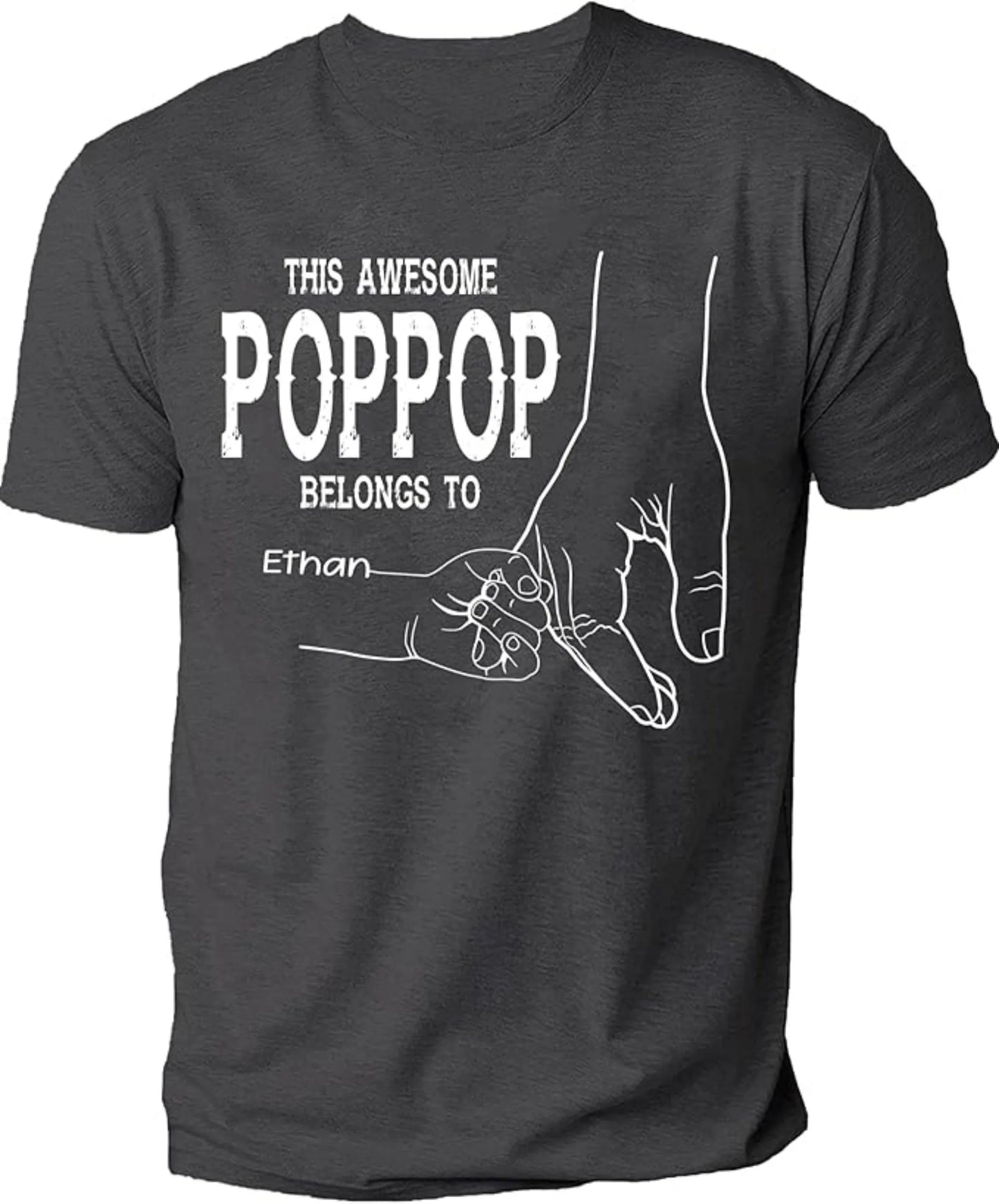 Best Grandpa Dad Ever Shirt Custom Fist Bump Kid Name