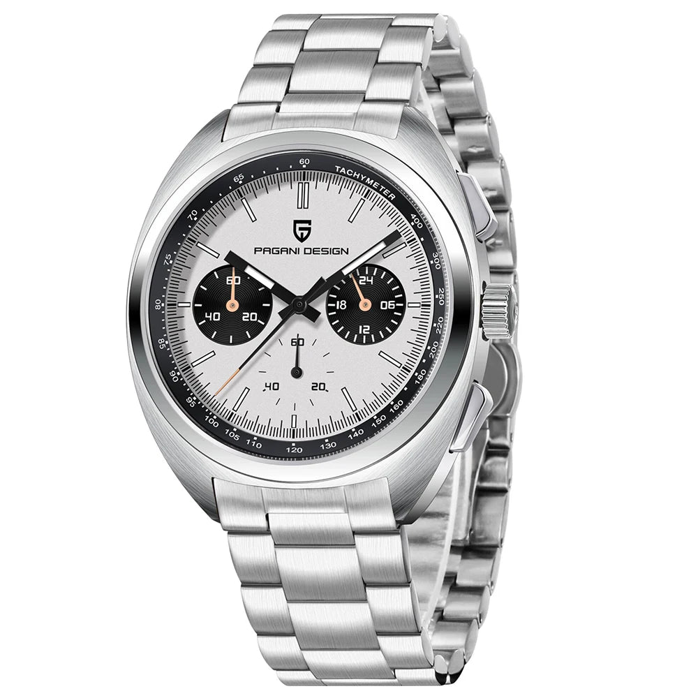 Pagani Design Retro Luxury Chronograph VK63 Quartz Watch Leather Strap